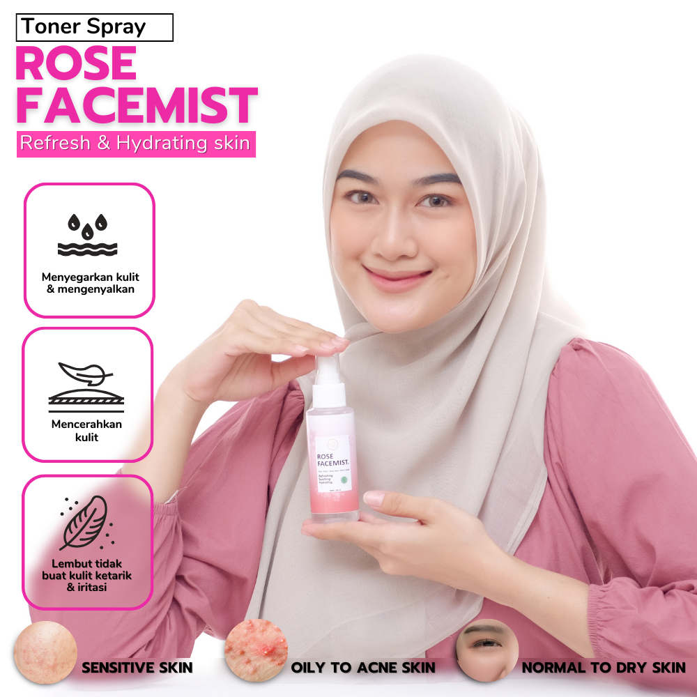 Rose Facemist Wima Aesthetic Syar'i Skincare